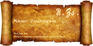 Mauer Zsuzsanna névjegykártya