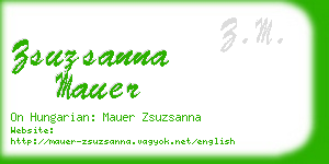 zsuzsanna mauer business card